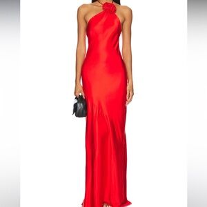 Lovers + Friends One Shoulder Red Dress